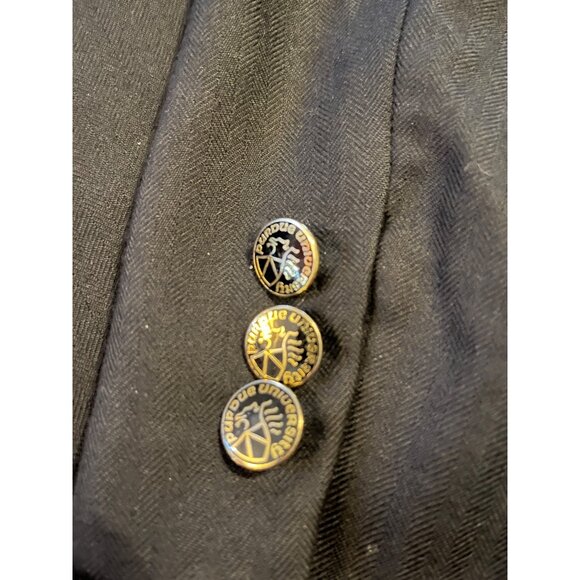 Ermenegildo Zegna Mens Black 100% Cashmere Blazer With Purdue University Buttons - Picture 3 of 14